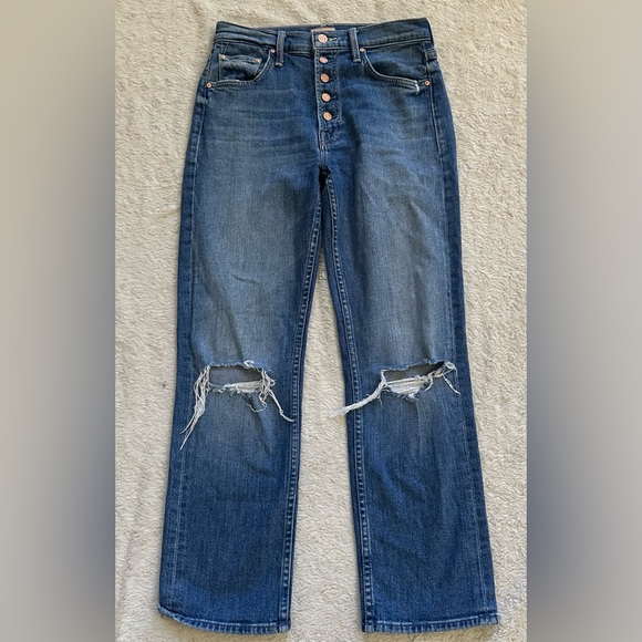 Mother The Pixie Tomcat Crop Jean in Not Cut & Pasted - Picture 6 of 13